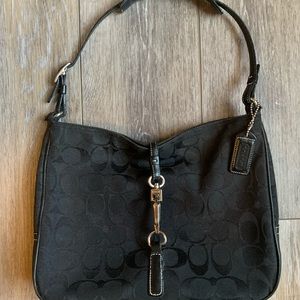Vintage Black COACH Signature Hampton Bag
